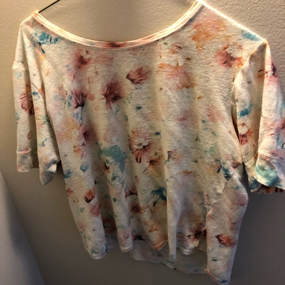 Neiman Marcus Floral Crop Top